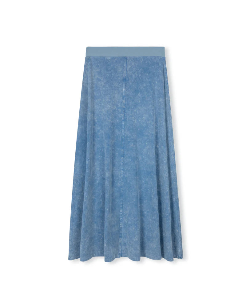 C-26357 VIBE ELASTIC WAIST A-LINE MAXI SKIRT