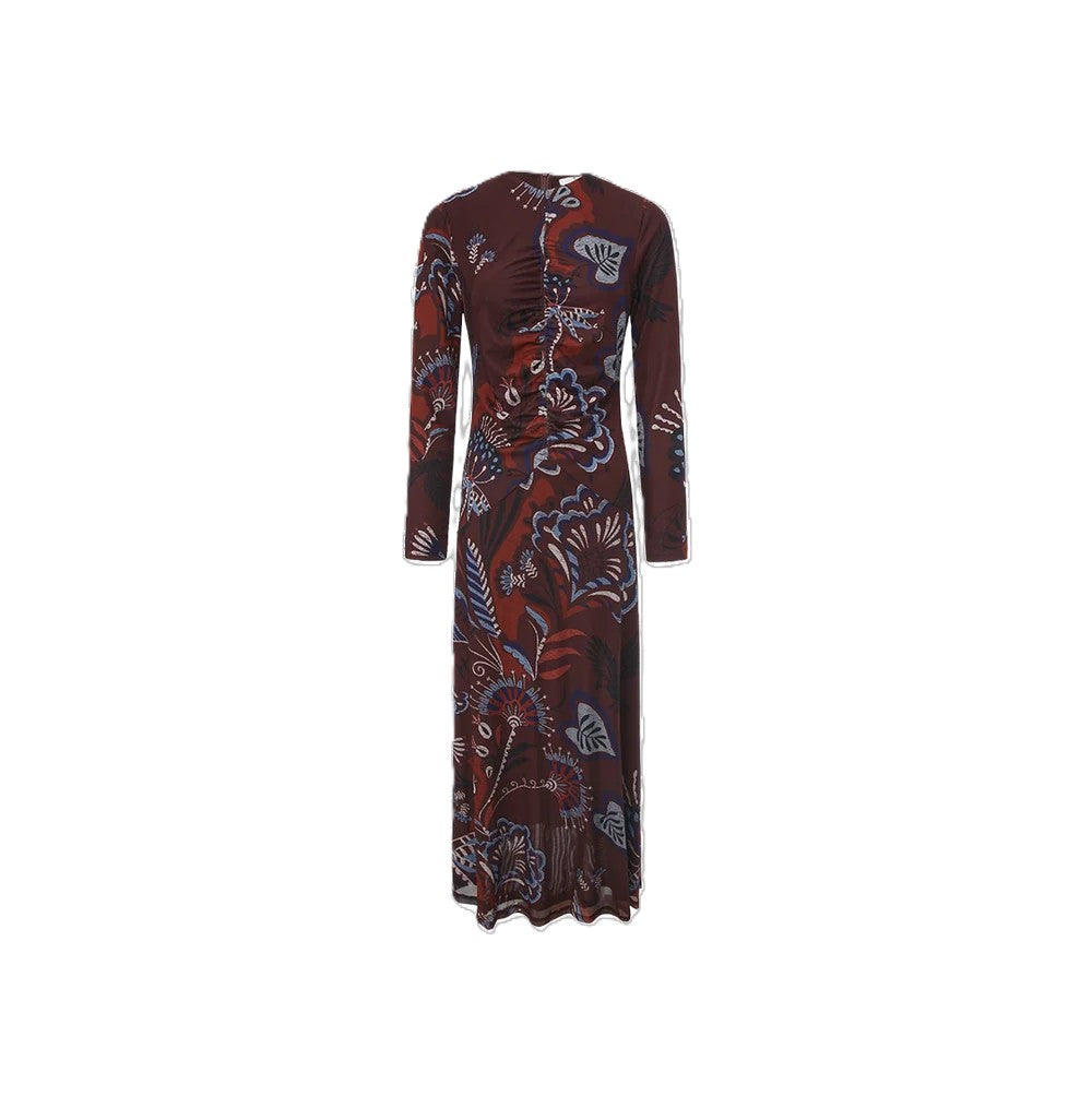 W-27677 EPIK MESH GATHERED DRESS