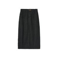 W-27392 STORY PINSTRIPE STRIPE MAXI SKIRT