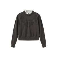 C-28140 / C-27427 PAPILLON PLAID SKIRT + FLORAL SWEATER SET