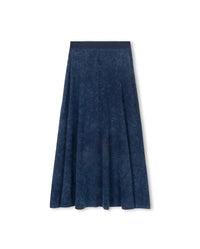 C-26357 VIBE ELASTIC WAIST A-LINE MAXI SKIRT