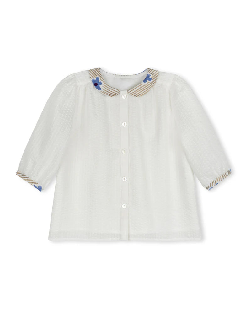 C-23674/ 23672 LILOU PONI BLOUSE + WRAP SKIRT SET