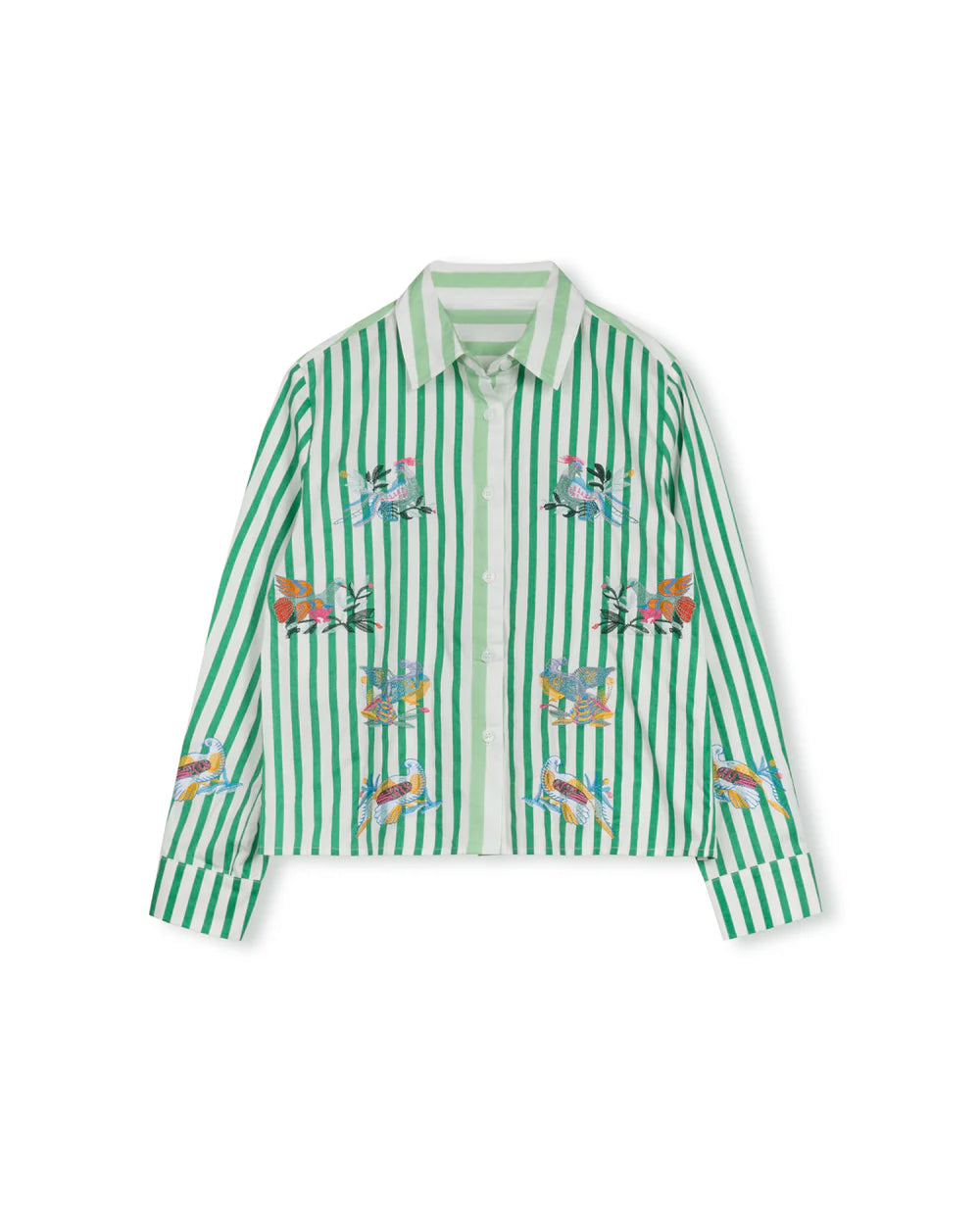 W-24820 TWEED AVERY EMBROIDERED BLOUSE