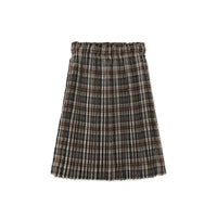 C-27448 / C-27413 TUSTELLO  PLAID SKIRT + KNIT CARDIGAN SET