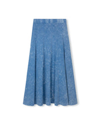 C-26354 VIBE ELASTIC WAIST PANEL MIDI SKIRT