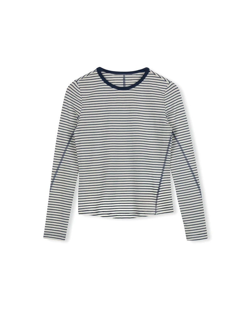 W-26452 STORY STRIPE SEAM DETAIL TEE