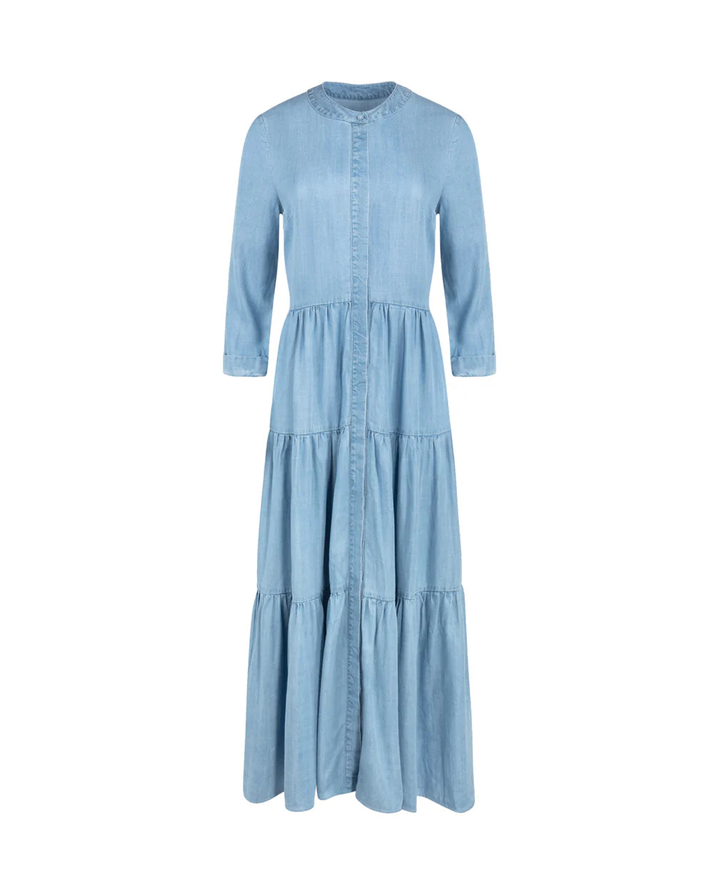 W-24200 SHIFT DENIM BLOUSE WAIST MAXI DRESS