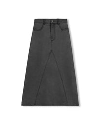 C-26367 VIBE POCKET V SEAM DENIM SKIRT
