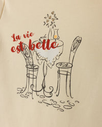 C-24719 CABANA PRINT SKETCH WORD TEE