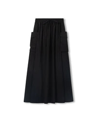 W-26535 SHIFT RAINCOAT CARGO MAXI SKIRT