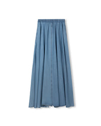 W-24302 MODELLE GATHERED ELASTIC WAIST MAXI DENIM SKIRT