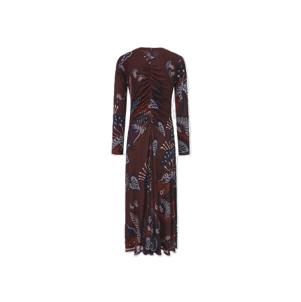 W-27677 EPIK MESH GATHERED DRESS