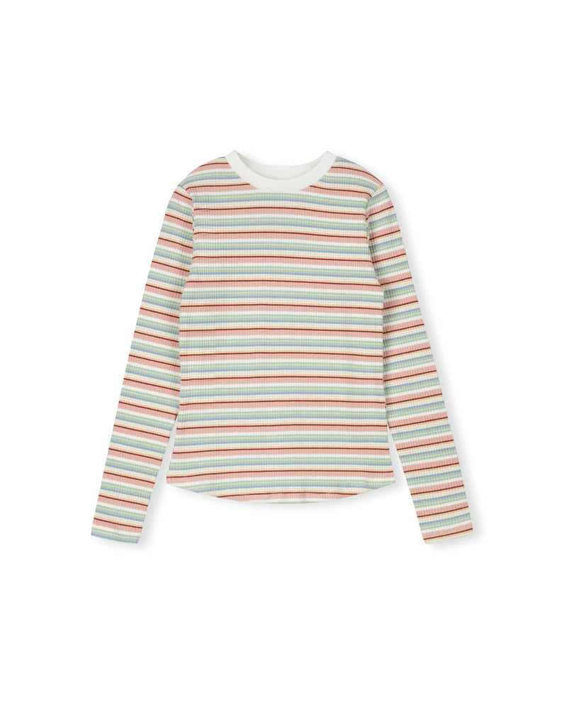C-24255 VIBE MULTI STRIPE RIB T-SHIRT
