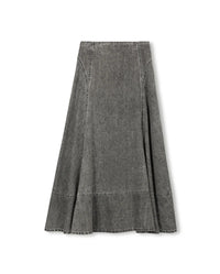 C-26041 VIBE DENIM STITCH MAXI SKIRT
