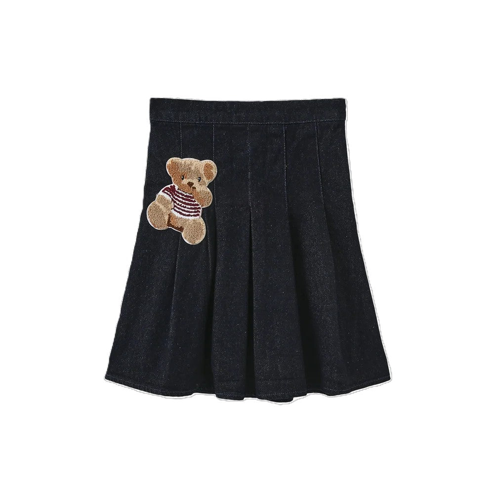 C-28635 PHIL & PHOEBE SHERPA BEAR PATCH SKIRT