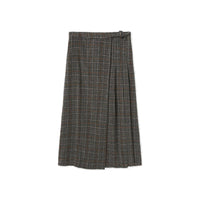 W-27949 STORY PLAID BUCKLE SKIRT