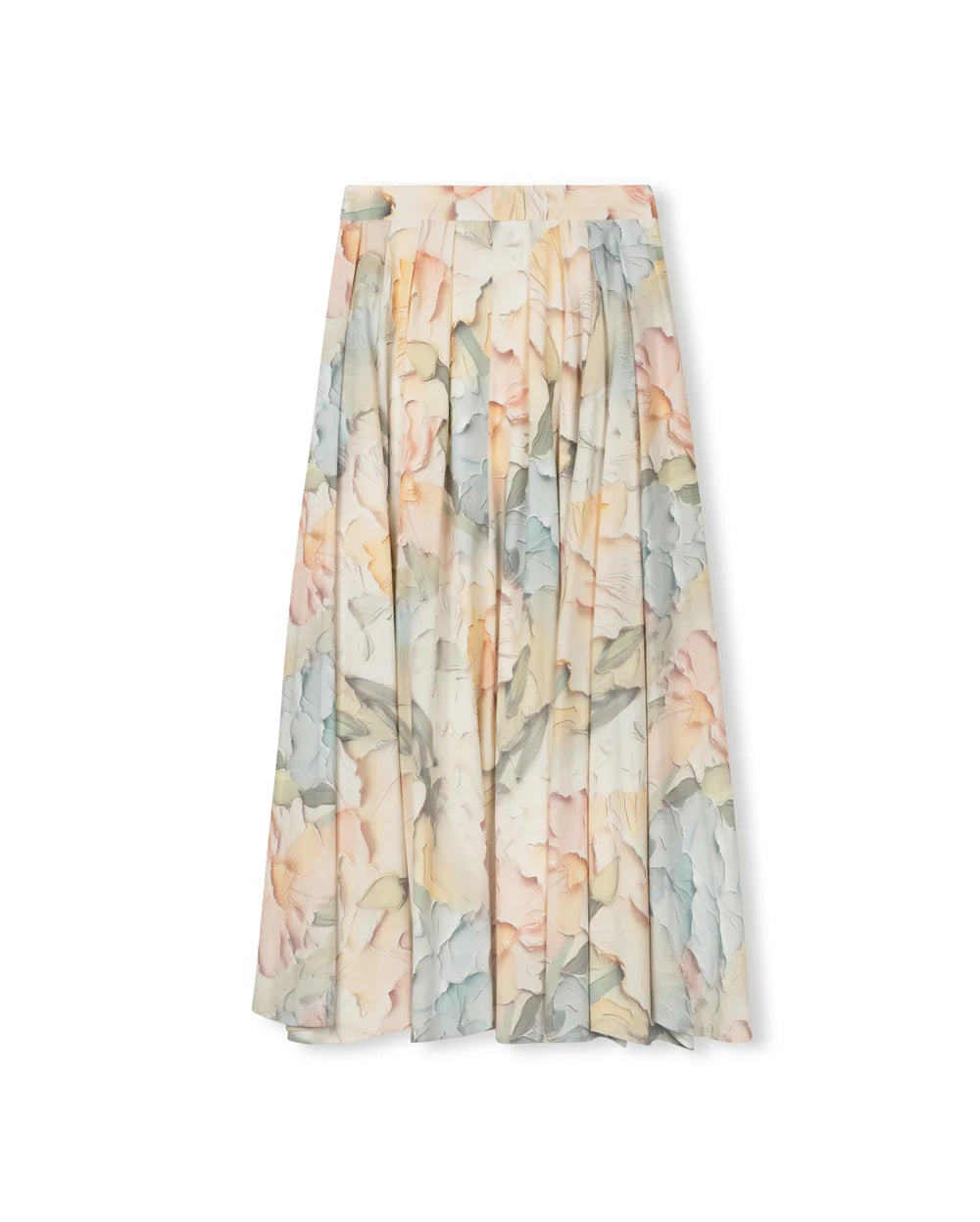 W-24131 GEORGETTE FLAIRY FLORAL SKIRT