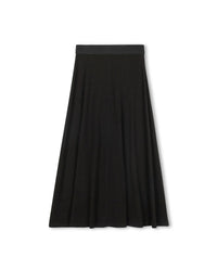 C-26357 VIBE ELASTIC WAIST A-LINE MAXI SKIRT