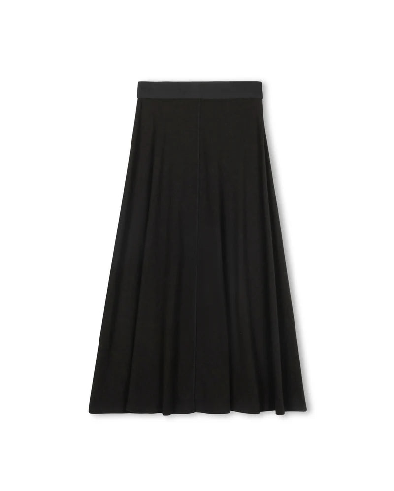 C-26357 VIBE ELASTIC WAIST A-LINE MAXI SKIRT