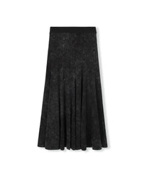 C-26354 VIBE ELASTIC WAIST PANEL MIDI SKIRT