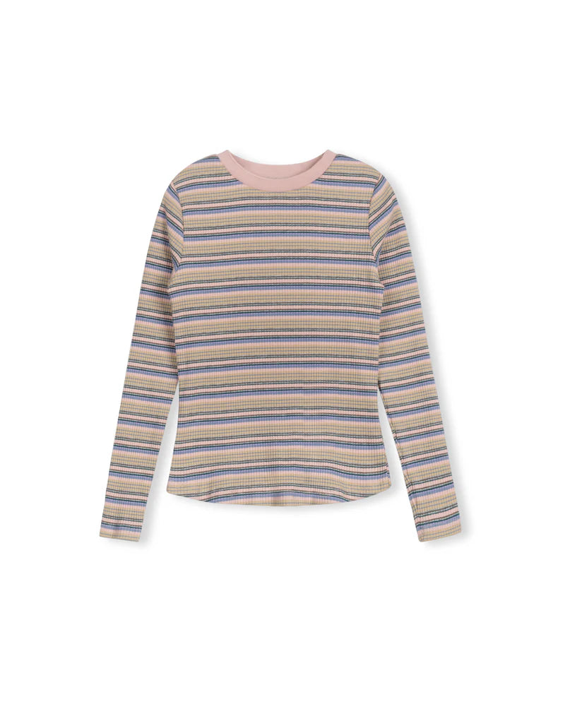 C-24255 VIBE MULTI STRIPE RIB T-SHIRT