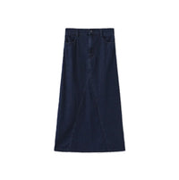 C-28183 VIBE SEAM FLYFRONT DENIM SKIRT