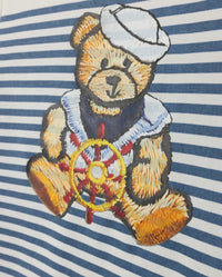 C-24388 PHIL & PHOEBE TEDDY BEAR HALF STRIPE TEE