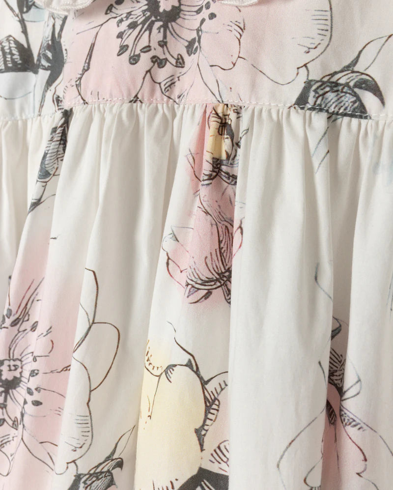 C-25991 ONE CHILD CINDY FLORAL PRINT PASTEL DRESS