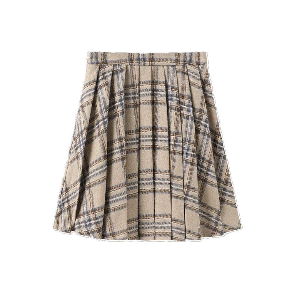 C-28140 / C-27427 PAPILLON PLAID SKIRT + FLORAL SWEATER SET