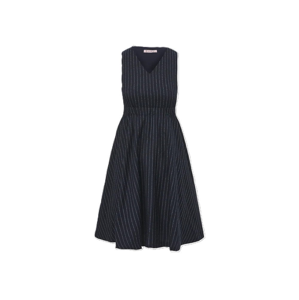 C-27571 MINIMAL V DETAIL PINSTRIPE JUMPER