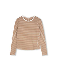 W-26452 STORY STRIPE SEAM DETAIL TEE