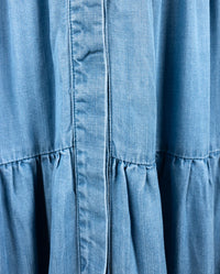 W-24200 SHIFT DENIM BLOUSE WAIST MAXI DRESS