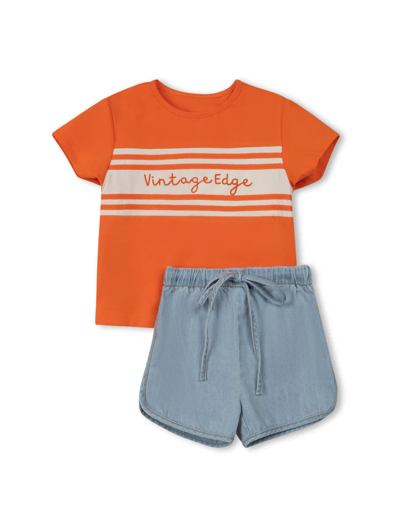 C-26205 PHIL & PHOEBE HAILIE CONTRAST 2PC SHORT SET