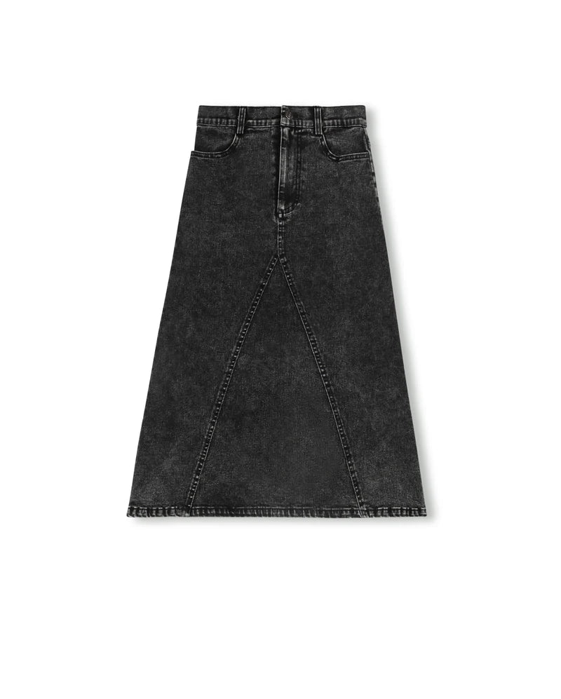 C-26367 VIBE POCKET V SEAM DENIM SKIRT