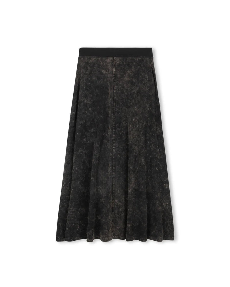 C-26357 VIBE ELASTIC WAIST A-LINE MAXI SKIRT