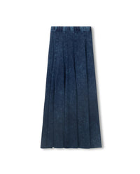 W-26726 SLATE PANEL MIDI SKIRT MINERAL