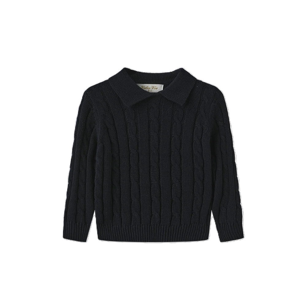 C-28350 VALEN VEE CABLE KNIT SWEATER