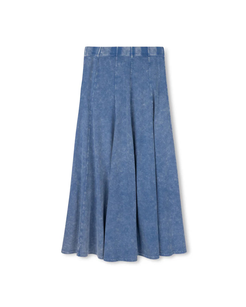 C-19889 CABANA MINERAL WASH PANEL MIDI SKIRT