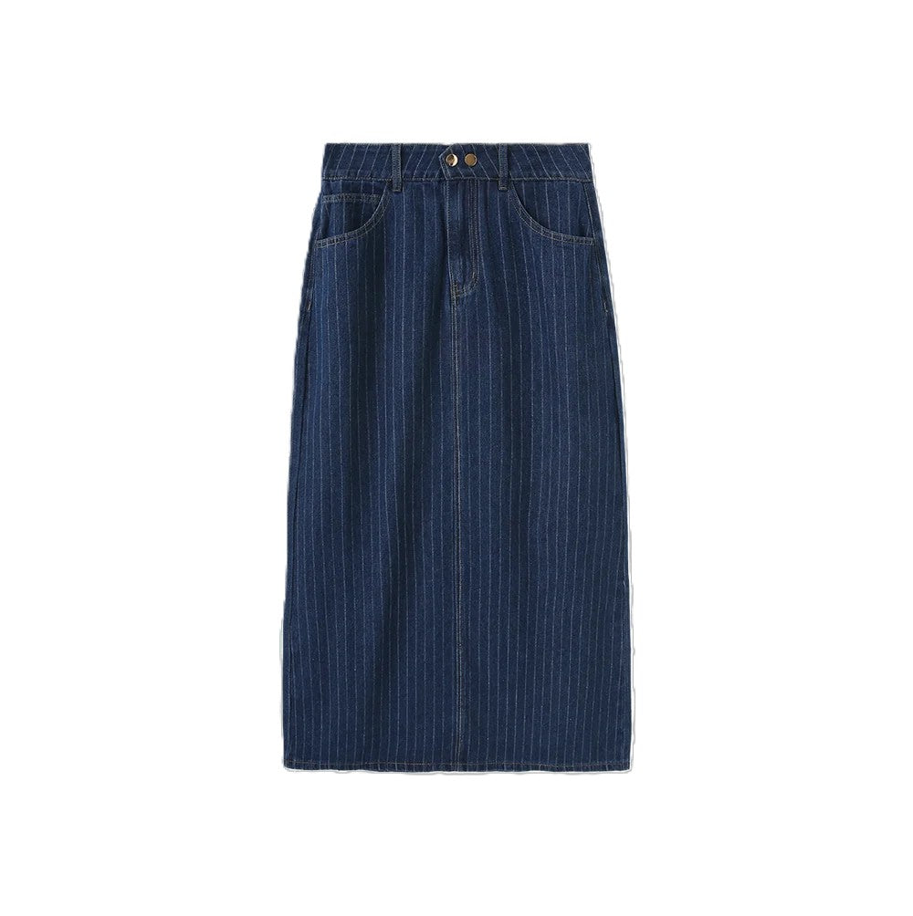 W-27392 STORY PINSTRIPE STRIPE MAXI SKIRT