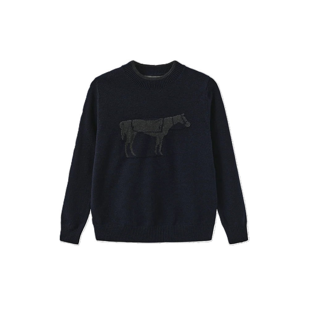 C-27107 HARPER JAMES HORSE DETAIL KNIT SWEATER