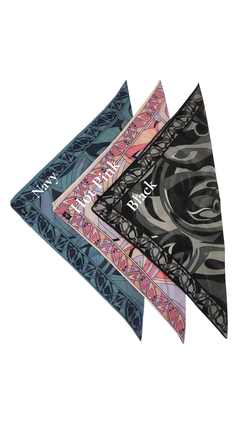 BAN104-O REVAZ PUCCI INSPIRED OPEN BANDANA