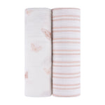 ELYS & CO 2PK COTTON MUSLIN SWADDLE SET