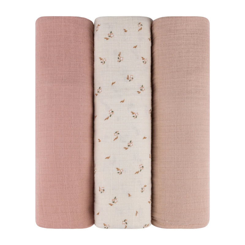 ELYS & CO COTTON MUSLIN SWADDLE BLANKET 3PK