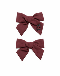 BANDEAU TAFFETA WINTER MINI BOW CLIP SET