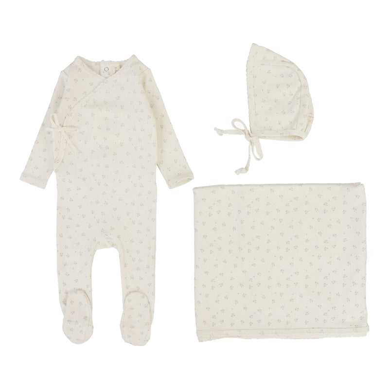 LILETTE BUD FOOTIE 3PC LAYETTE SET