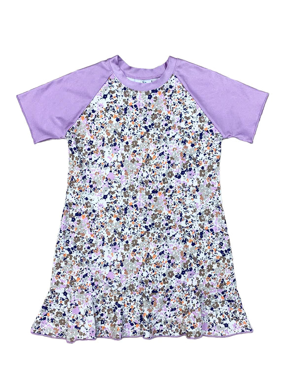 R24-TD UNDERCOVER PURPLE CONFETTI FLORAL DRESS