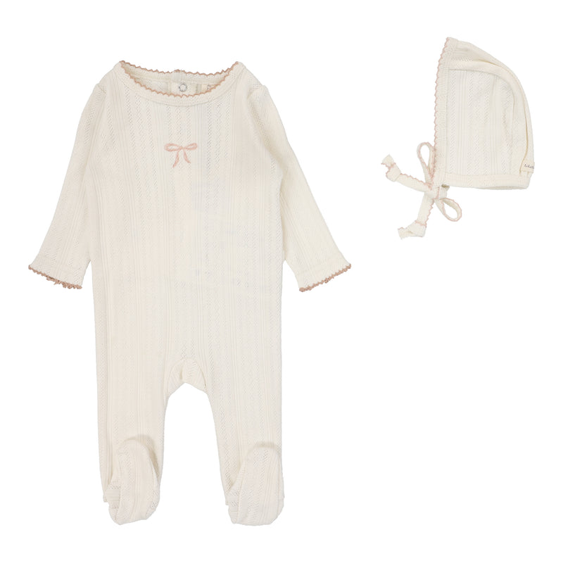 LILETTE POINTELLE GRAPHIC FOOTIE + BEANIE