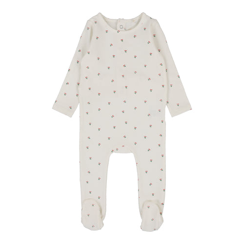 ANALOGIE CHERRY FLORAL FOOTIE