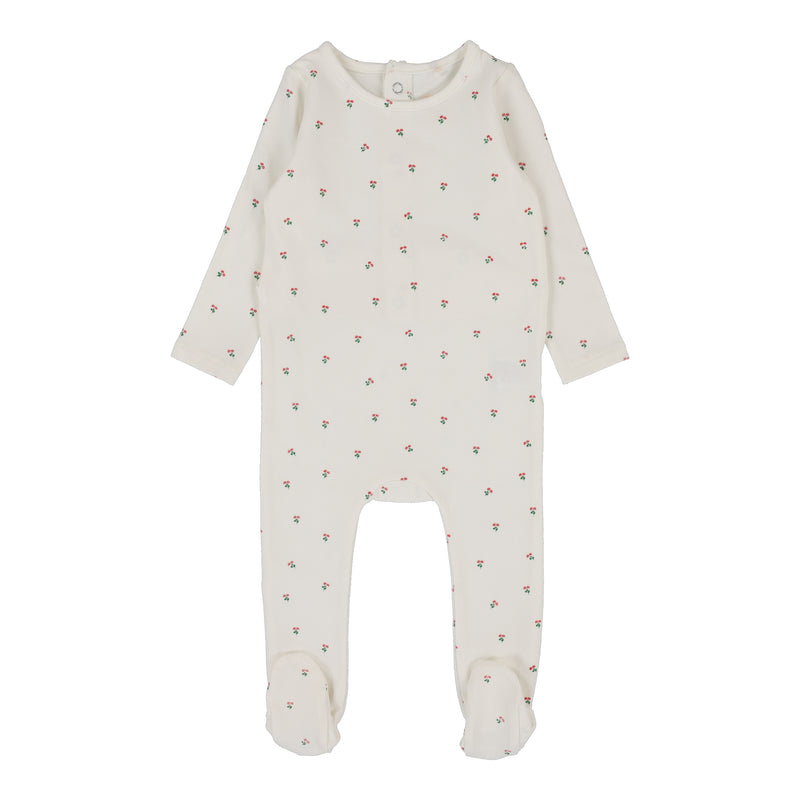 ANALOGIE CHERRY FLORAL FOOTIE