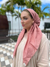 SCARF BAR CLASSIC PRETIED LINEN W/ VELVET GRIP